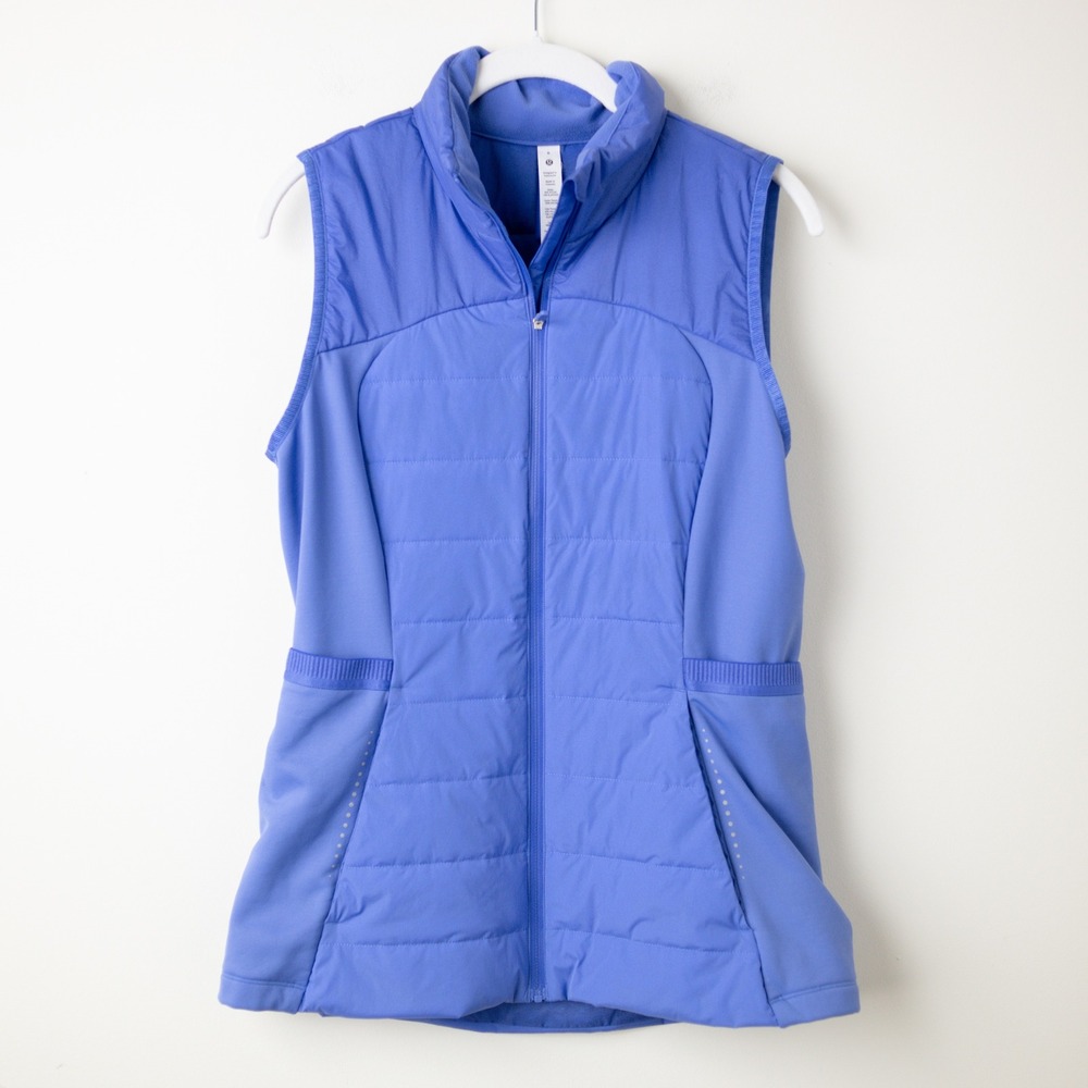 Lululemon Down For It All Vest Womens 8 Wild Indigo Primaloft Insulated Jacket